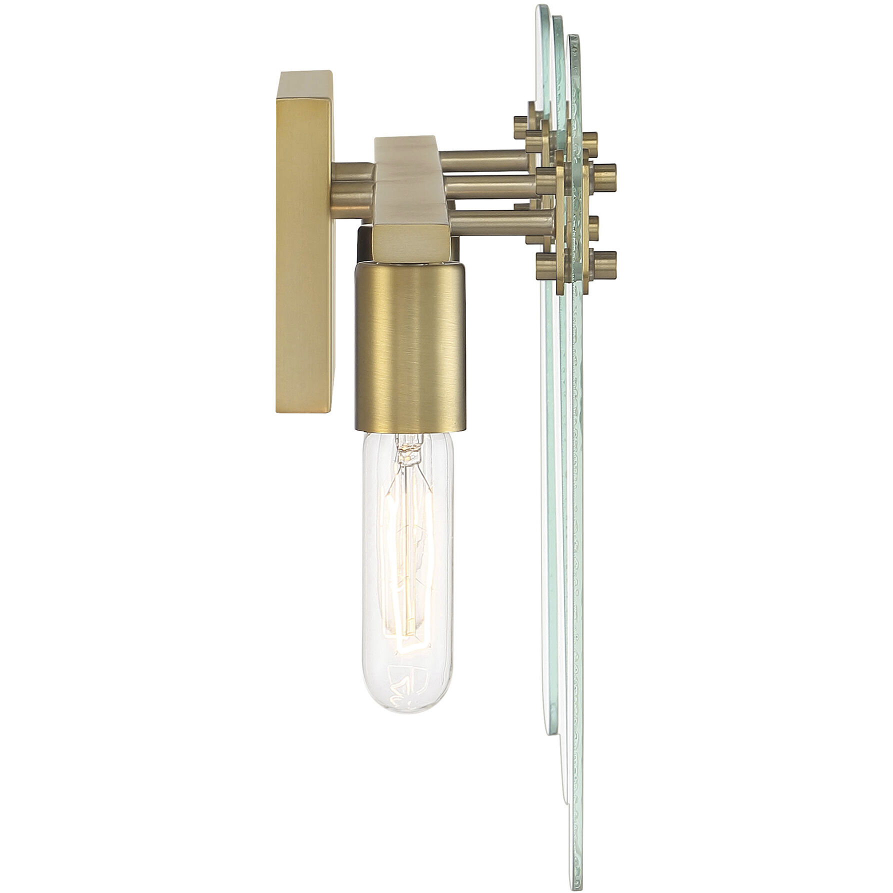 Bergen Beach 3 Light 24 inch Brushed Gold Vanity Light Wall Light